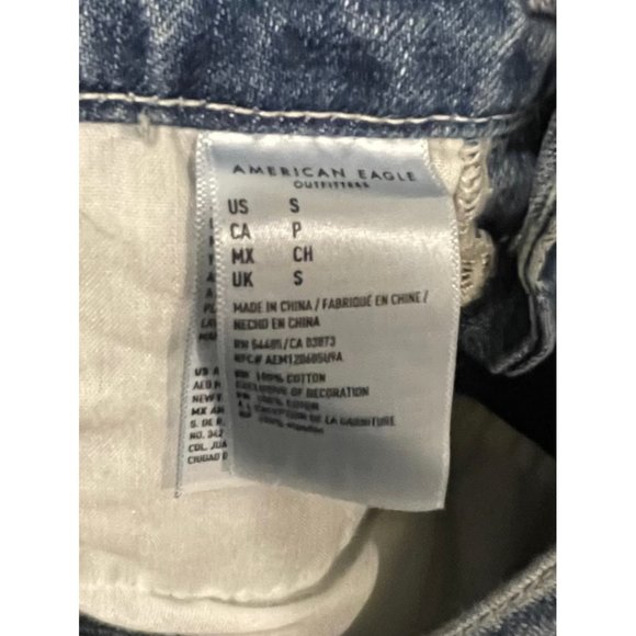 AMERICAN EAGLE Distressed Shortalls Overalls - Picture 5 of 6